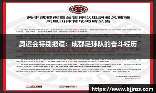 奥运会特别报道：成都足球队的奋斗经历